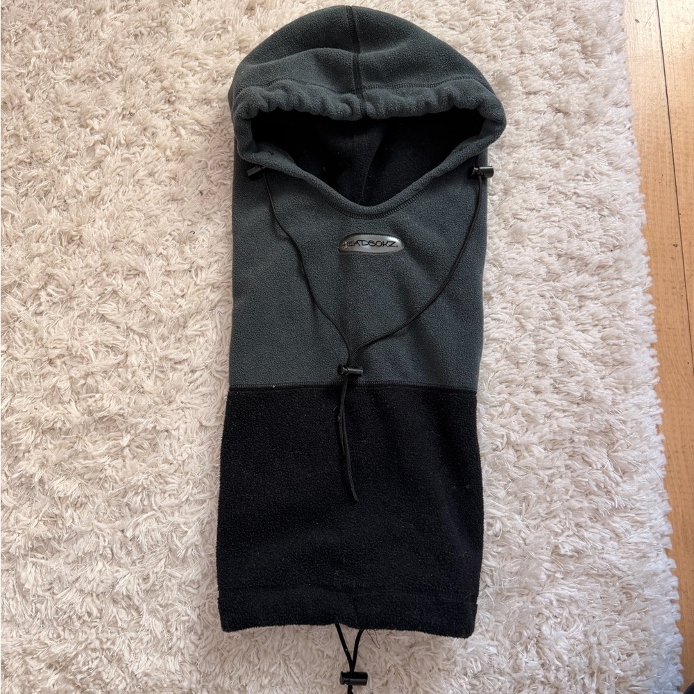 Headsokz Black and Gray Hooded Neck Warmer
